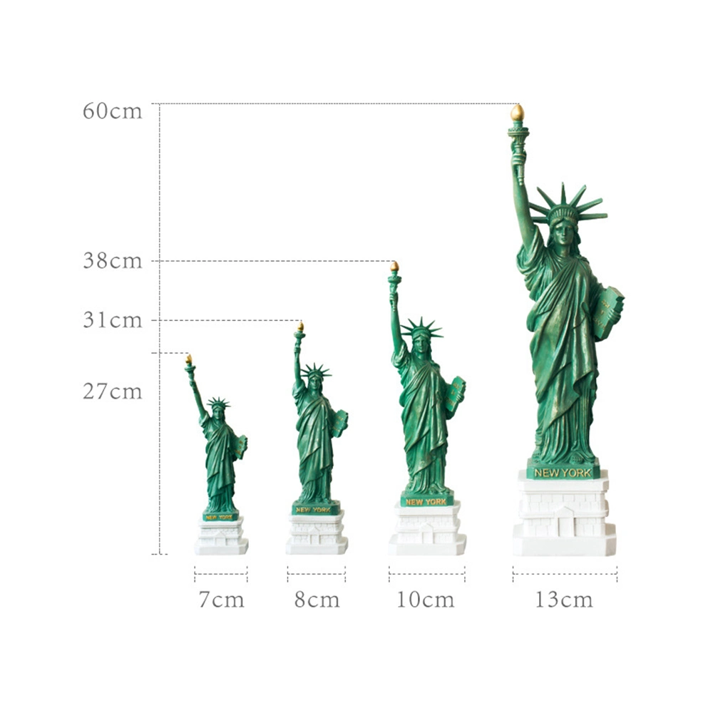 Carving Figure Statue of Liberty Sculpture Outdoor Angel Art & Collectible Folk Art Green