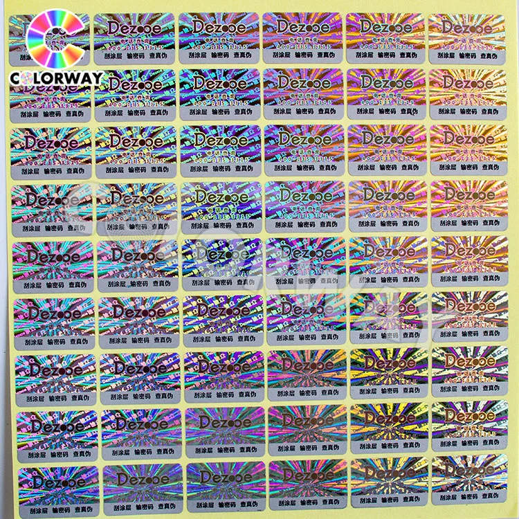 Professional Designed Scratch off Labels Custom Made Hologram Sticker