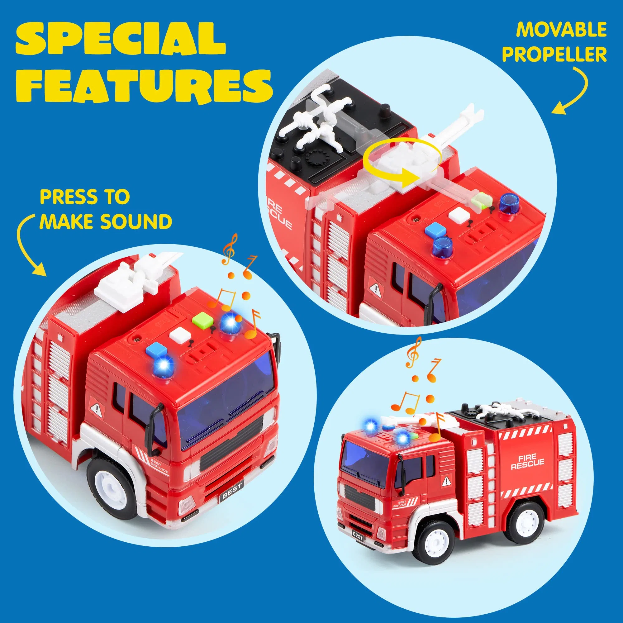 Hot Sale The Best Gift Toy for Boys Emergency Vehicle Toy Playsets