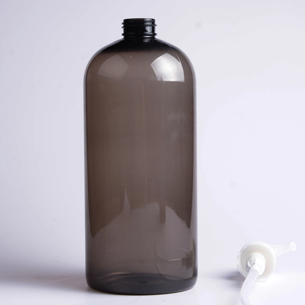 1000ml Boston Round Gray Plastic Pet Spray Bottle Plastic Bottle