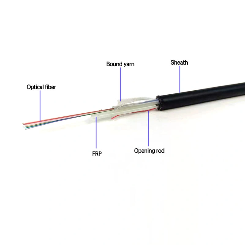 Single Mode Einummanteltes Asu-Mikrooptisches Glasfaserkabel OPTICO Cfoa-SM-ASU-80-012 Glasfaserkabel Epon ONU-Anschluss