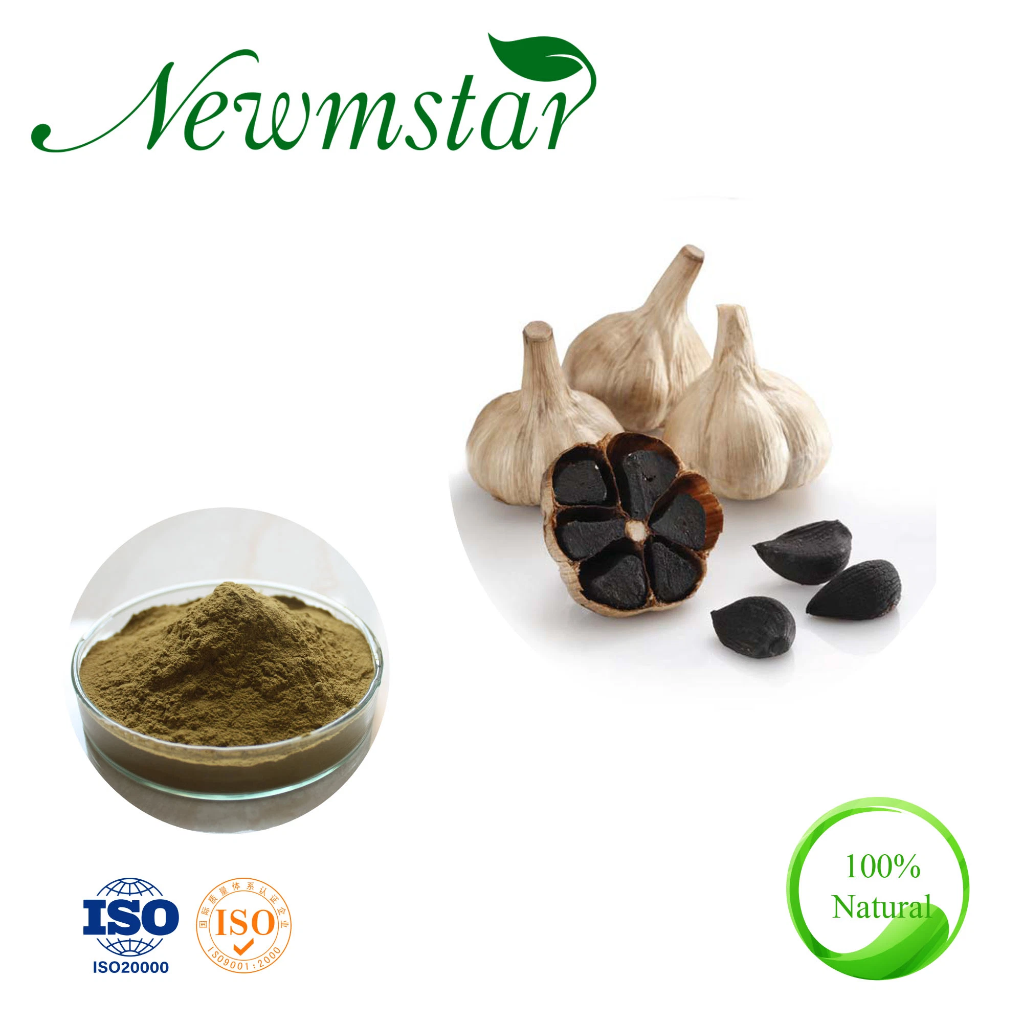 Natural Antioxidant P. E. Black Garlic Extract, 1%~5% Allicin Powder for Health Care Products