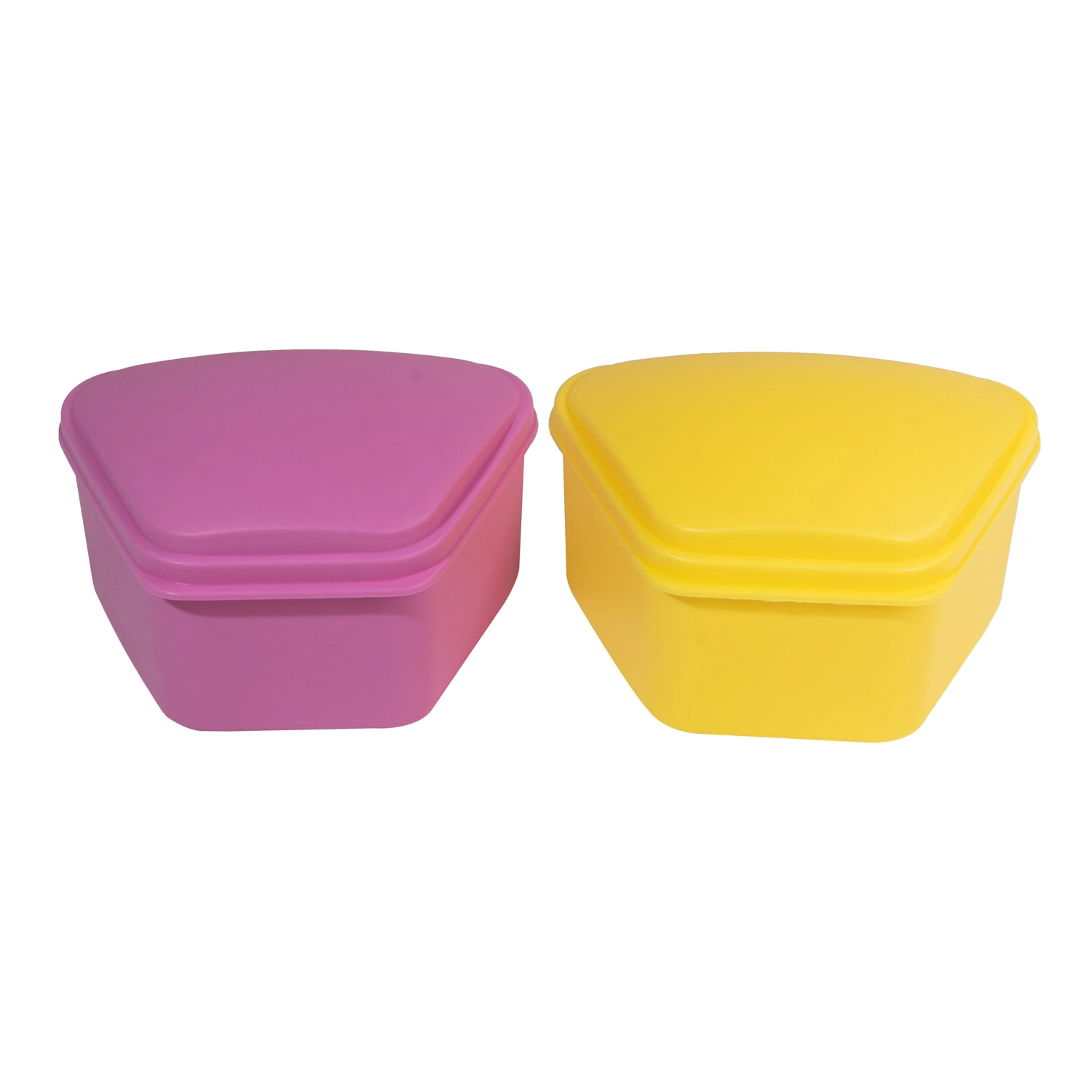 Denture Colorful Tooth Box Trapezoidal Denture Storage Box Holder Case Denture Bath Appliance Box