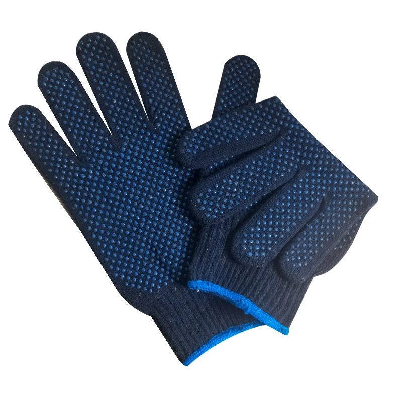 Factory Supplier Double Side PVC Dotted 10 Gauge Cotton Knitted Liner Garden Working Hand Safety Gloves