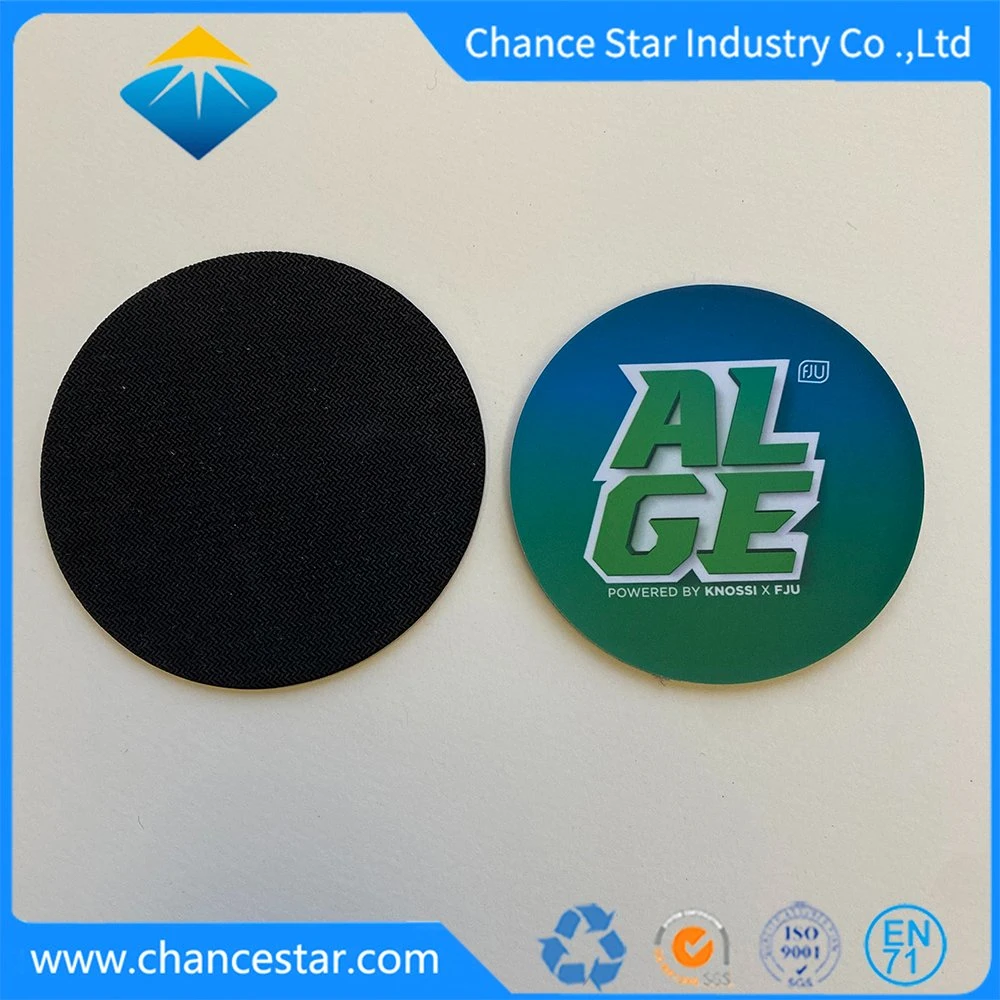 Customised Plastic Rubber Glass Coaster 8cm Paper Cup Mat