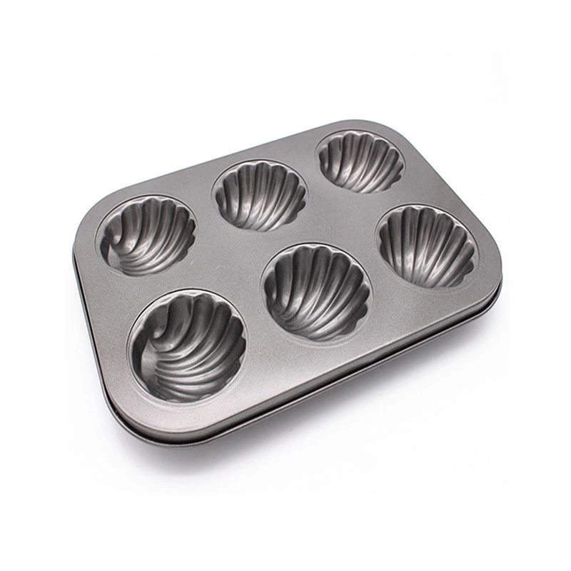 Small Size Baking Tray Non Stick 6 Cups Madeleine Pan Shell Cake Baking Pan