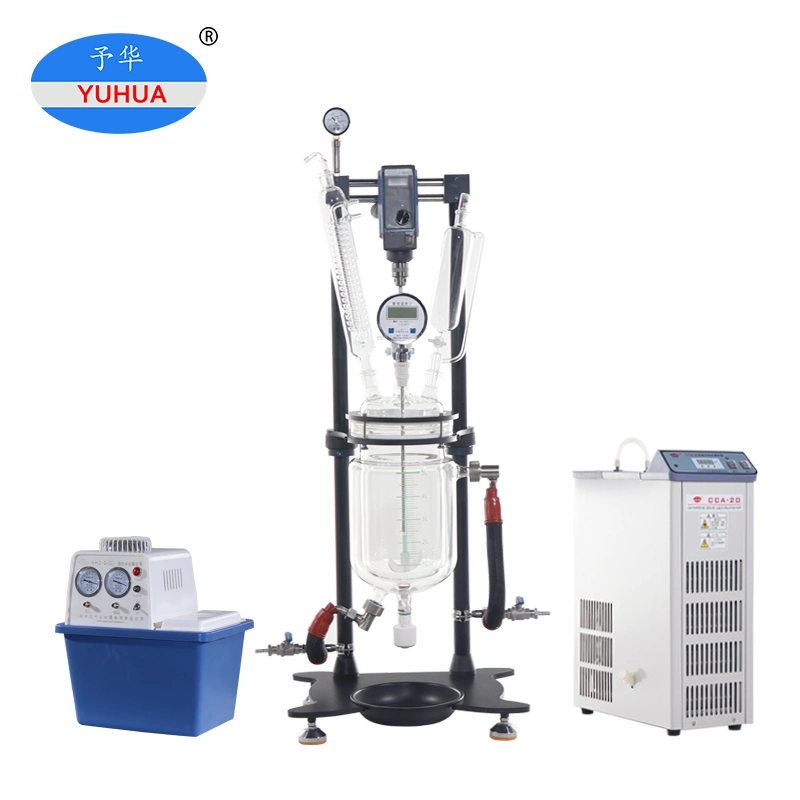 Laboratory 1L 2L 3L 5L Jacketed Glass Chemical Reactor System