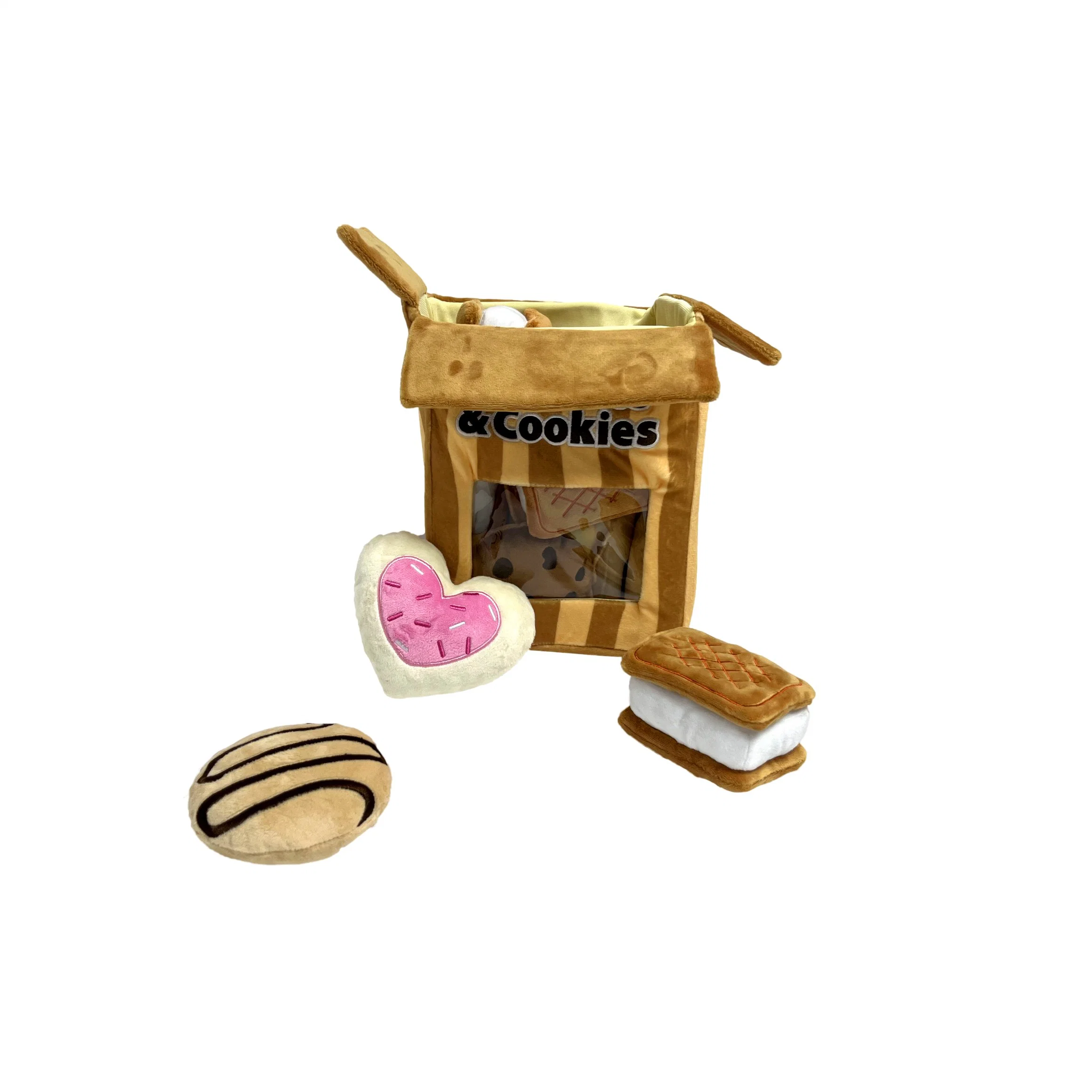 Jouets en peluche doux et amusants en forme de biscuits pour enfants, cadeau.