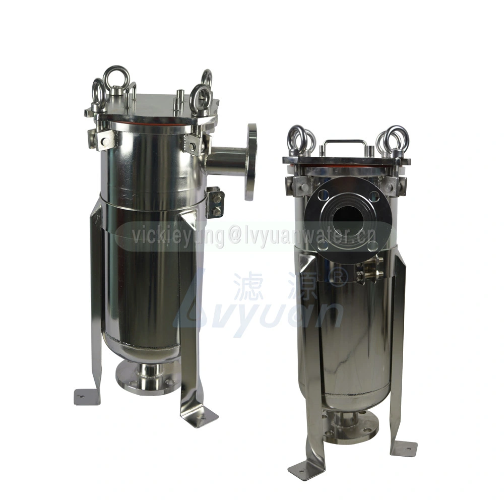 316L Single Multi #1 #2 Bag Filter Stainless Steel Basket Filter Housing with PP/PE/Nylon Filter Bag 10 50 Microns