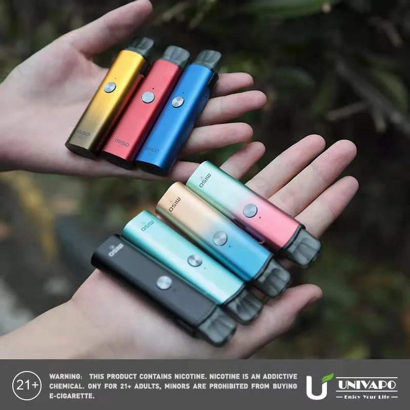 Commerce de gros de la cigarette électrique C Ouvrir le Kit de pod Miso avec 7 couleurs de charge rapide de Kit de pod Vape