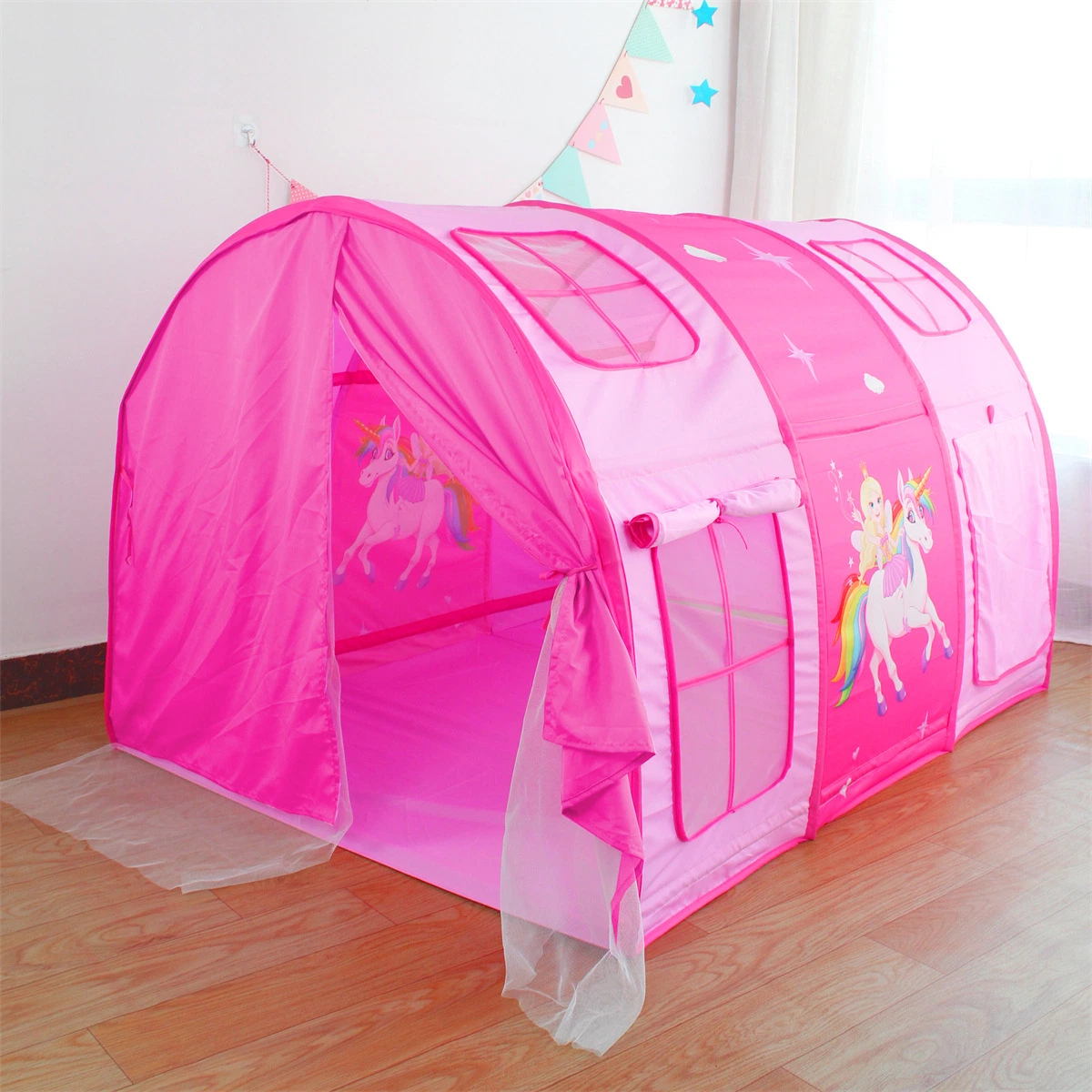 Children Bed tenda cama separada Play House Indoor Castle Magic Unicorn para brincar no exterior