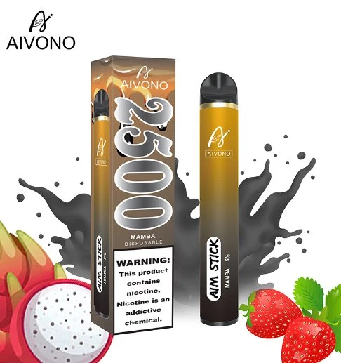 Fabrik Einweg E-Zigarette Obst Geschmack AIM Stick 2500 Puffs Zerstäuber