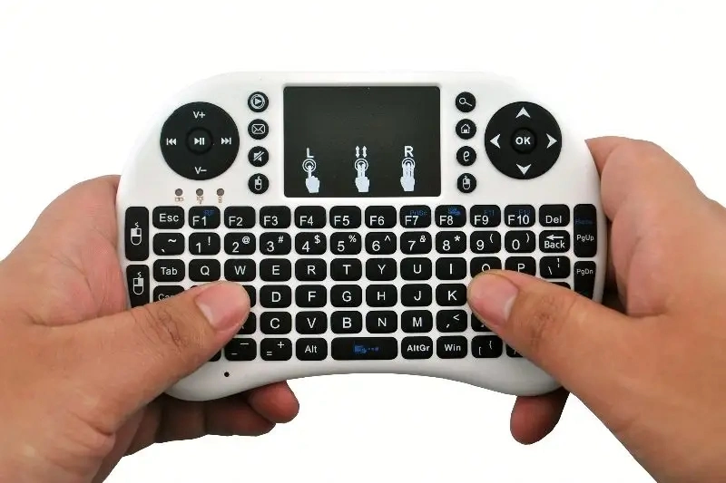 Rii I8+ 2.4G Wireless Keyboard - Mini Keyboard with Backlit and Touchpad for PC and Android TV Box