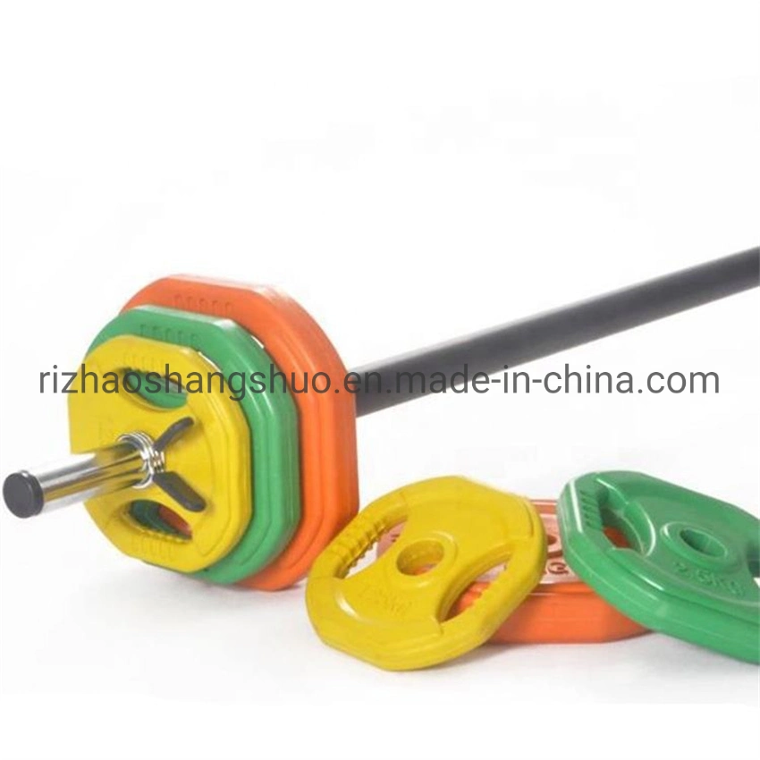 El levantamiento de pesas Aerobic Barbell Set gimnasio de la placa de peso Bilanciere recta Industrial Powerlifting Seguridad Piercing Barbell 20kg Studio cuerpo Barbell Set para la Mujer