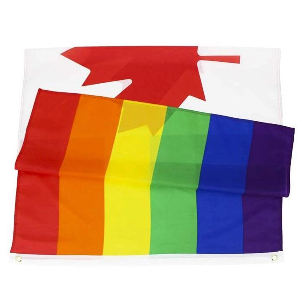 3X5 FT Canada Rainbow Flag gay drapeaux canadiens 90 X Bannière de 150 cm