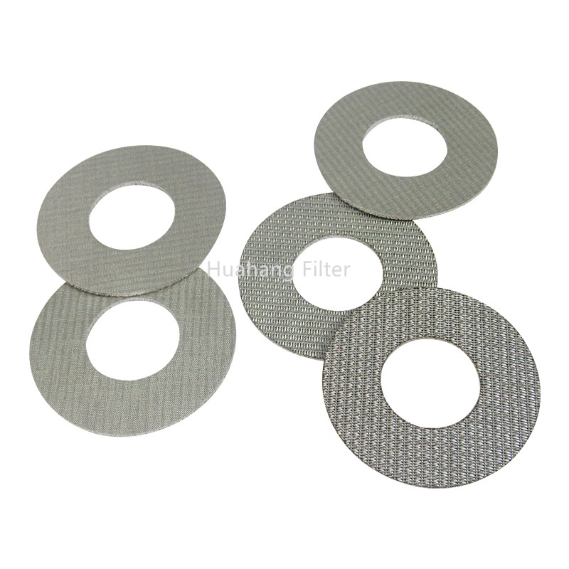 Huahang good quality stainless steel sintered disc high strength stainless steel mesh mental sintered  element High temperature resistance sintered disc