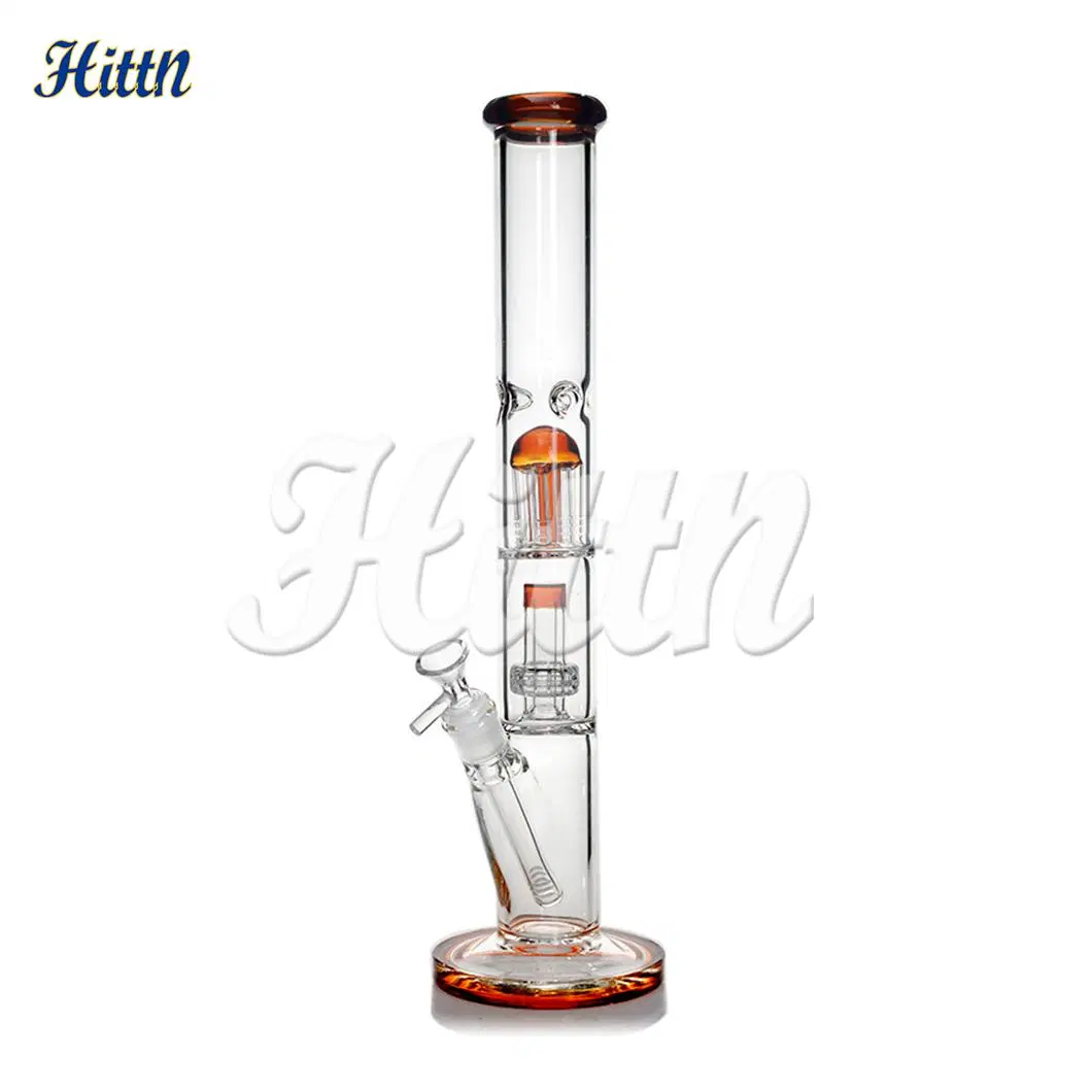 2023 New 16.7 Inches Hookah Straight Smoke Set 8 Tree Arms Perc & Showerhead Perc Glass Smoking Pipe Glass Craft