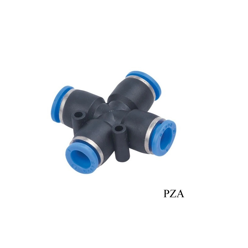 One Touch Cross Plastic Pneumatic Tube Fittings with CE