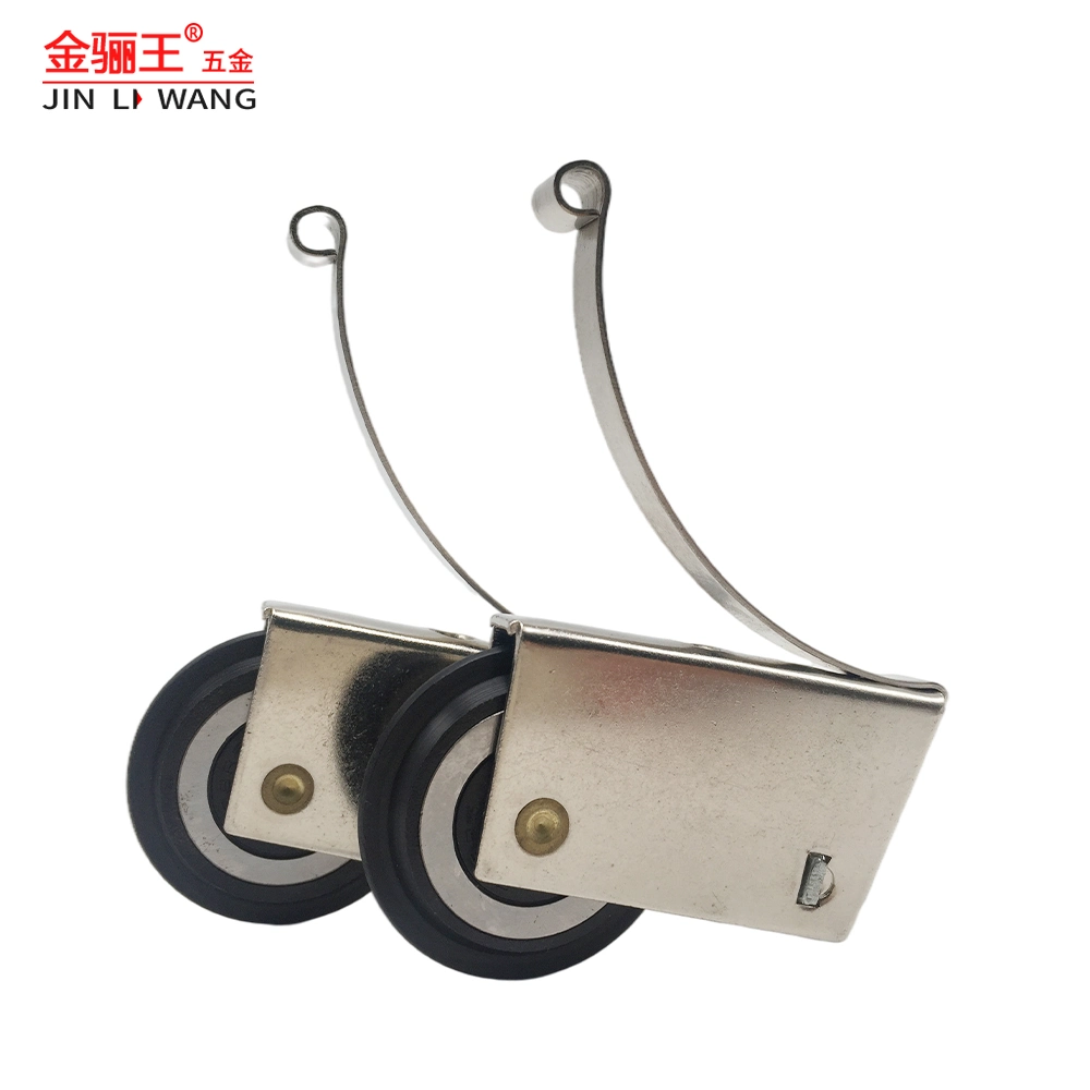 Zinc Plated Iron Housing Nylon Pulley Sliding Door Roller for Furniture Wardrobe Closet Cabinet