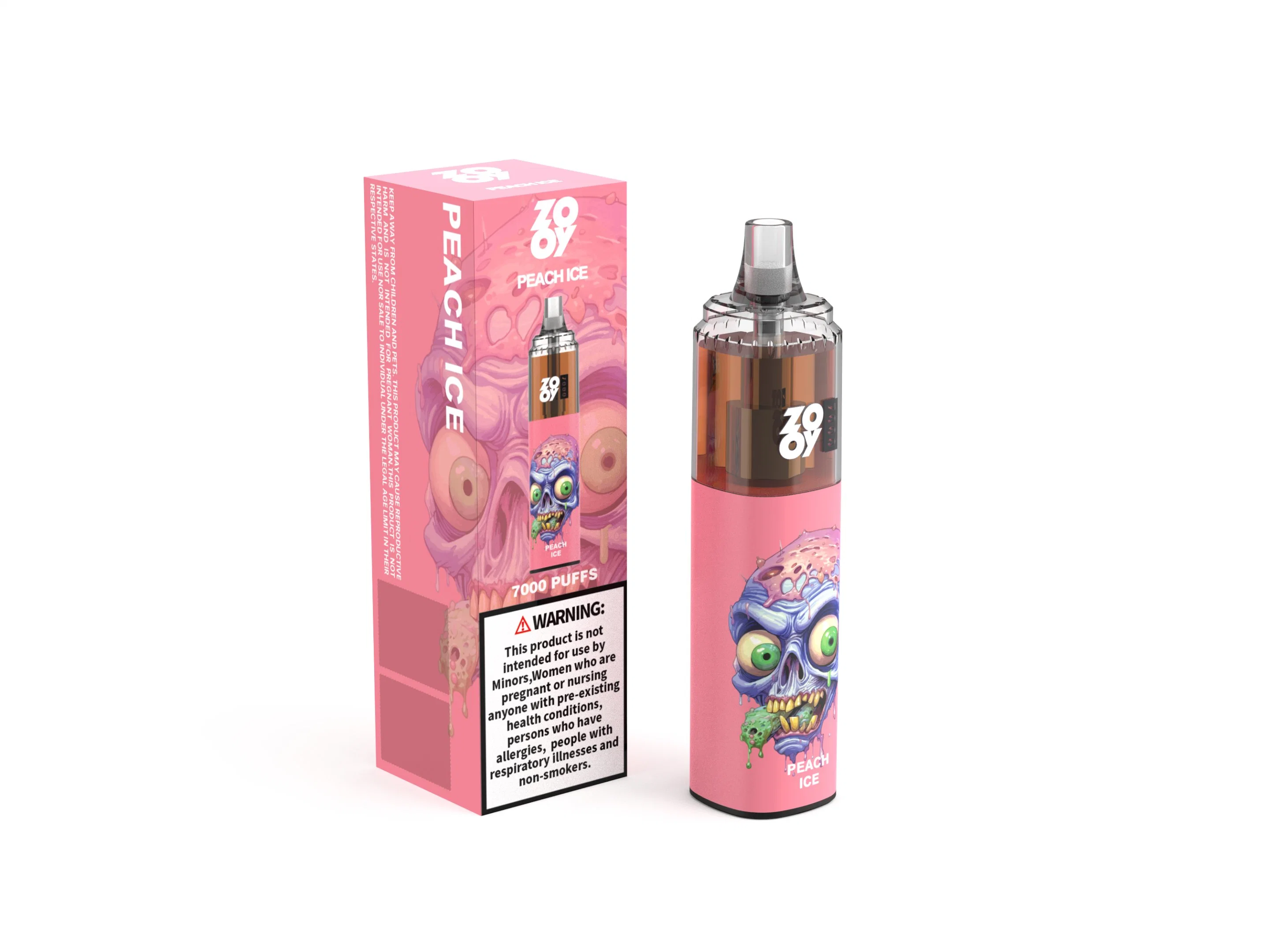 Zooy original Tornado 7000 desechables de bolitas de 5% de la pluma de Vape Nic 6 colores, diseño de la luz de LGB 650mAh de tipo C Batería recargable Mini cigarrillo desechable E