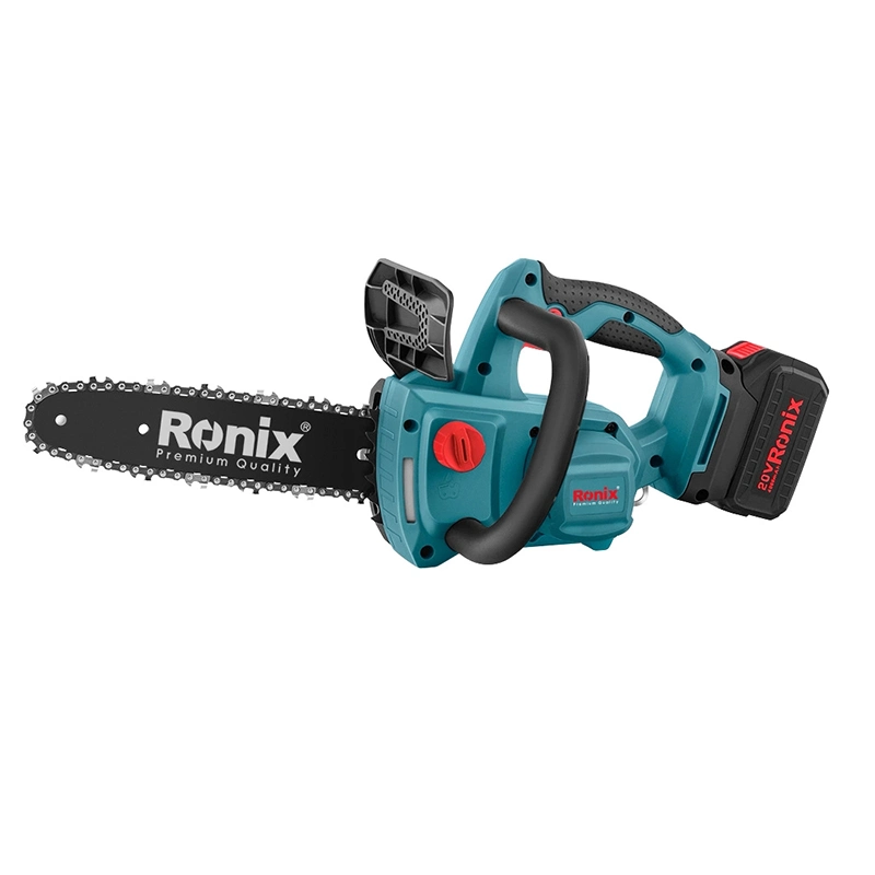 طقم المنشار خفيف الوزن من نوع Ronix 8651 Brushless 20V مقاس 10 بوصات بدون فرشاة مع أداة شد السلسلة والتشحيم التلقائي لمنشار السلسلة الخالي من الواشحات