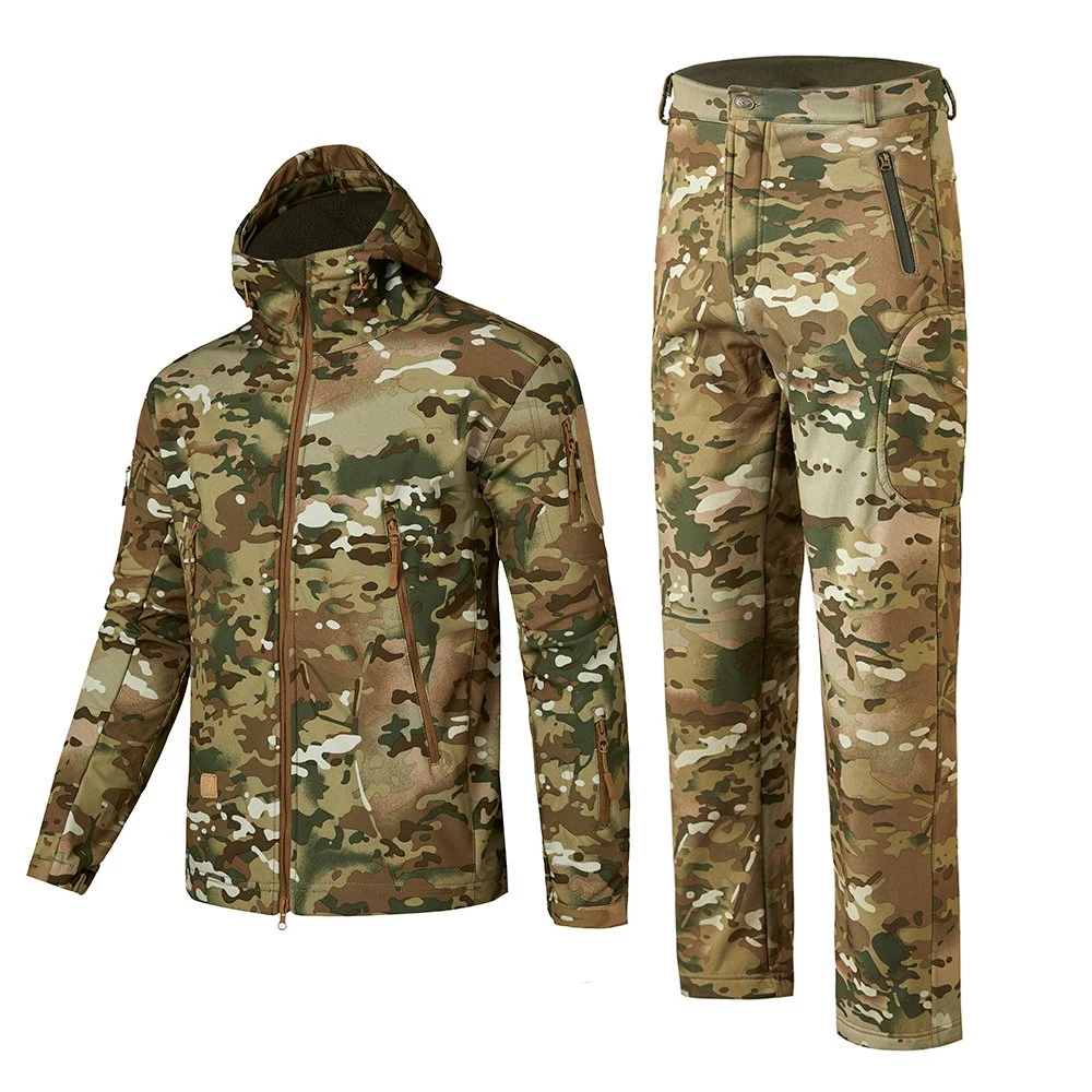 Nouveau FG Camo Softshell uniforme extérieur Camping randonnée pédestre imperméable tactique Veste et pantalon combinaison de chasse