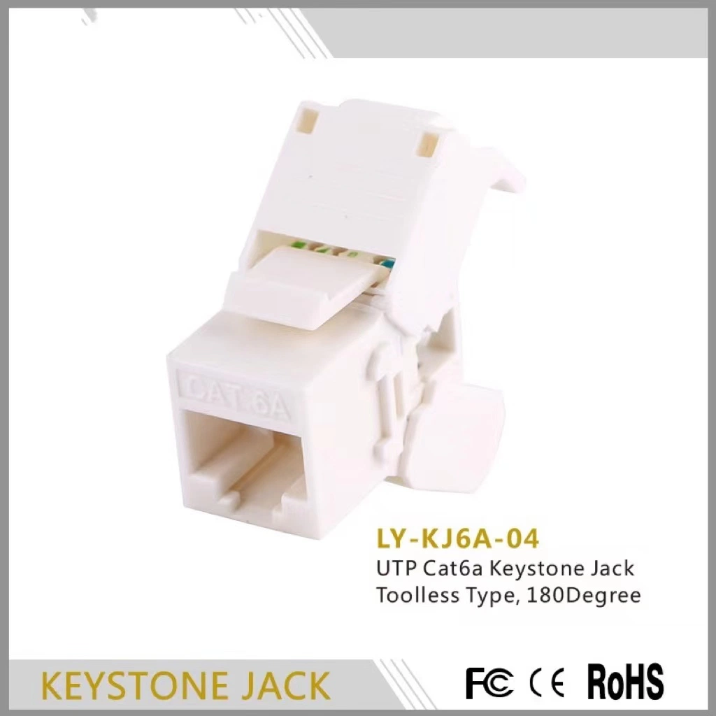 Professional manufacturer toolless utp cat6a rj45 keystone jack