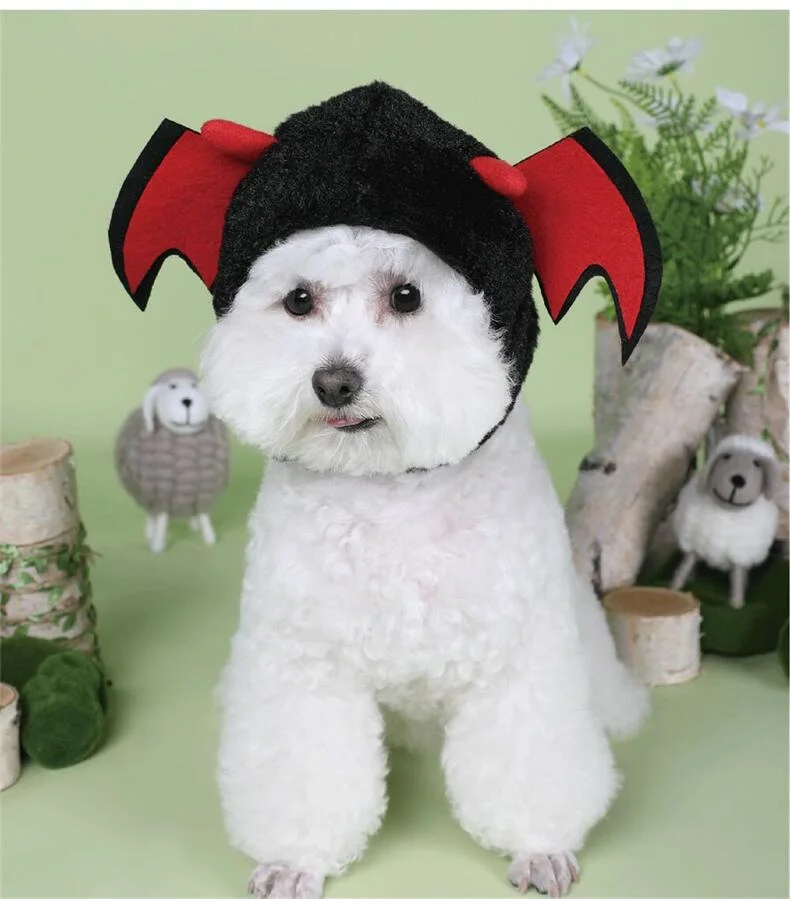 Cross-Border Hot Selling Cat Head Cover Pet Hat Cute Pet Accessories Cat Dog Cartoon Party Pet Headdress