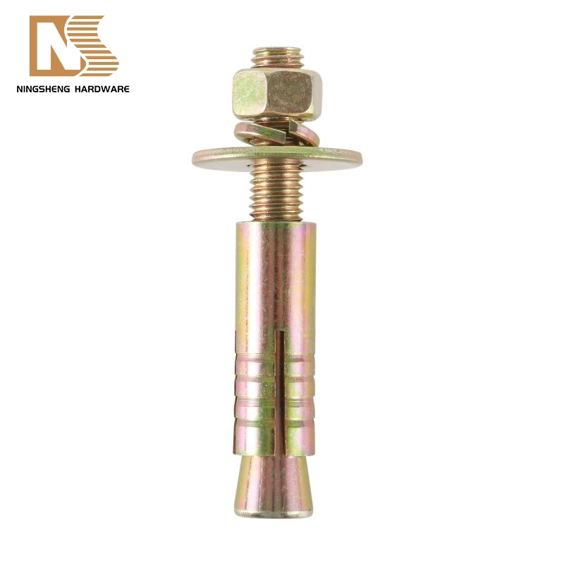 Construction Hardware Carbon Steel Yellow Zinc Plated Sleeve Expansion Anchor Bolt