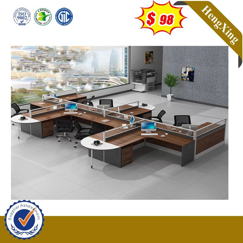 Wooden Call Center Clusters Operative Table Office Workstation