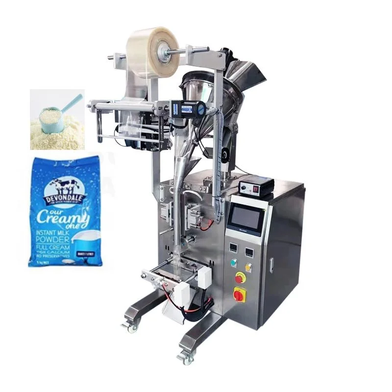 Poudre espresso râpé fromage râpé soja moulu farine de gingembre petit remplissage Machine d'emballage de poudre de lait verticale scellée à extrémité en bâton