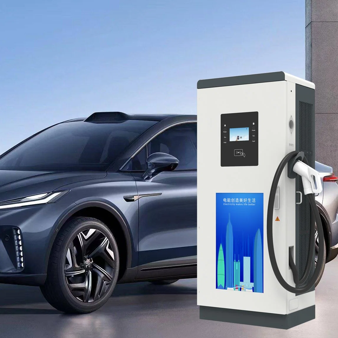 Level3 DC EV Estación de carga 60kW 80kW vehículo eléctrico inteligente Cargador de coche