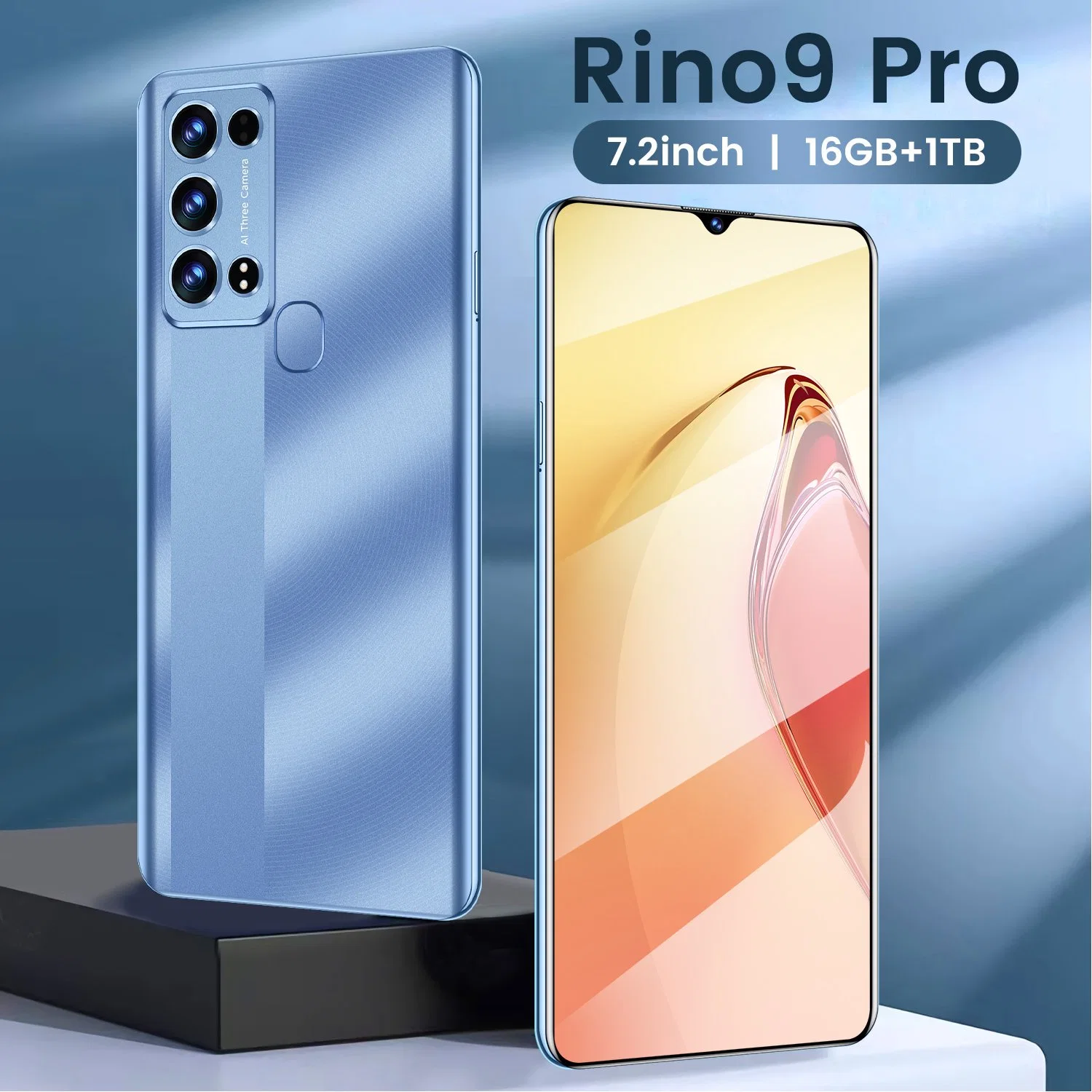 الجملة الأصلي العلامة التجارية الذكية الجديدة الهاتف المحمول طراز Rino9 PRO 5 g الهاتف الذكي 3GB+64GB 1TB 7.2 بوصة، هاتف ذكي بنظام Android، مصنعي المعدات الأصلية للمعدات الأصلية/ODM جاهزين في المخزون