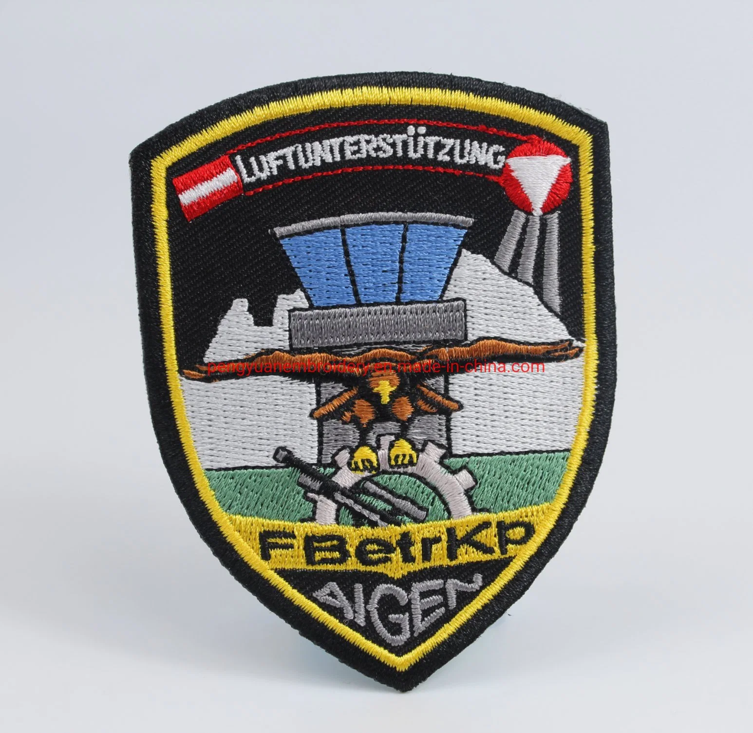 The Best Quality Police Embroidery Badge with Twill Polyester Fabric for Garment