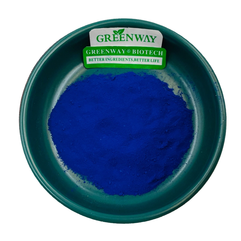 Grau alimentício corantes orgânicos Blue Spirulina em pó Spirulina Extraia o pigmento azul E25 Phycocyanin CAS 11016-15-2