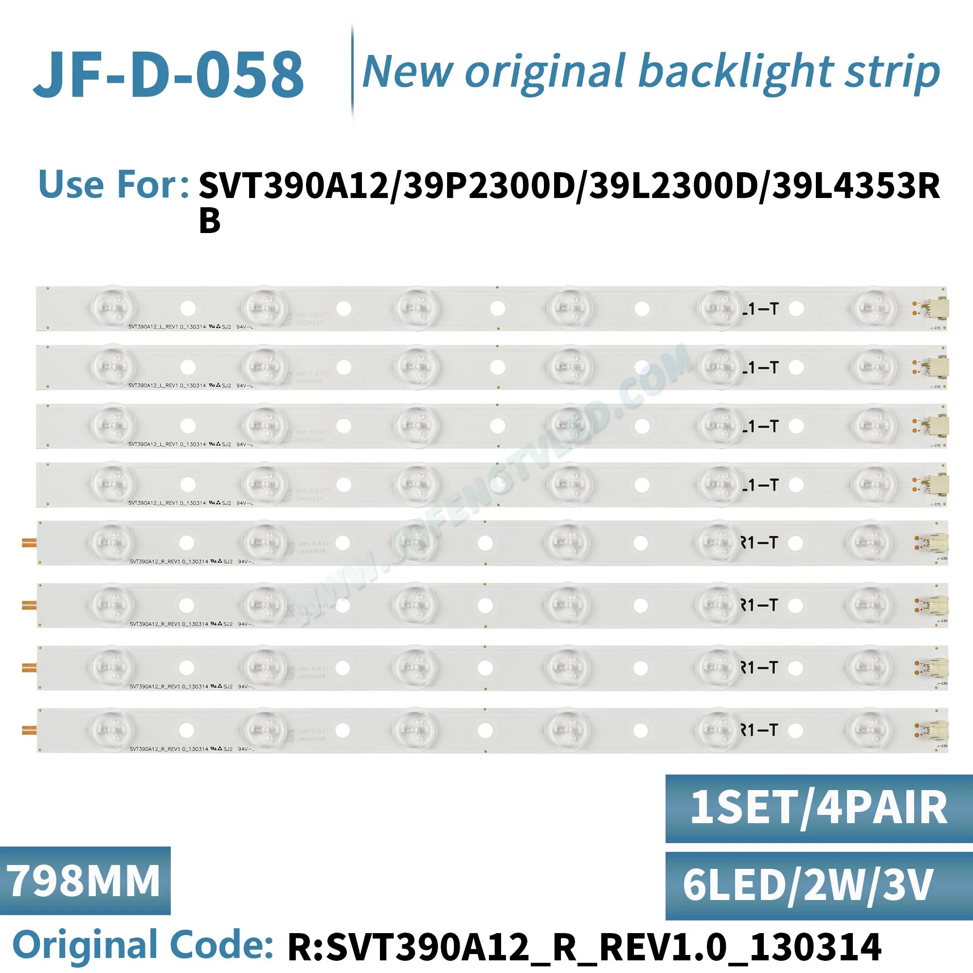 Jf-D-058 TV Light Bar Use for 39'' 6+6 Svt390A12_R/L Svt390A05_R_Rev3.0 39d3503V11W6c1b39517m-Hj-Me-R/L LED Strips