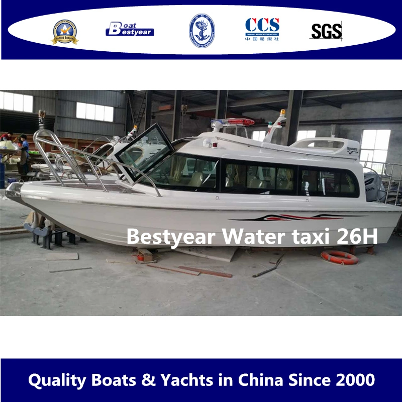 Bestyear 6m Fiberglass Watertaxi Sightseeing Boat for 10-12 Passengers