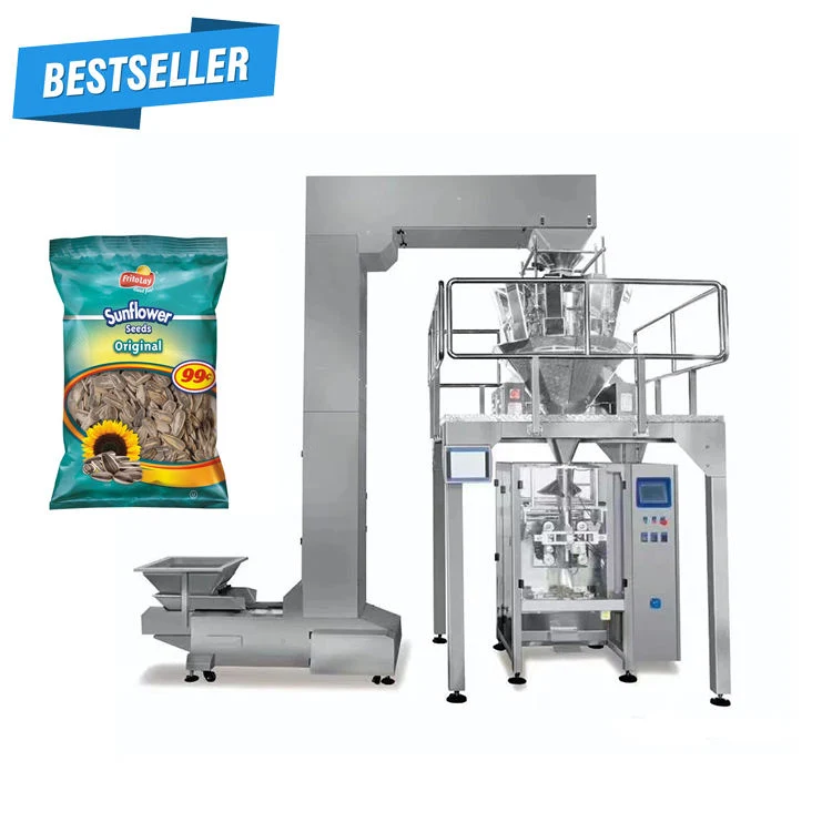 Automatic Snacks/Potato Chips/Biscuit/Rice/Popcorn/Grains/Seeds/Nuts/Sugar /Dry Fruits/Frozen Fried Food Continue Packing Filling Packaging Sealing Machine