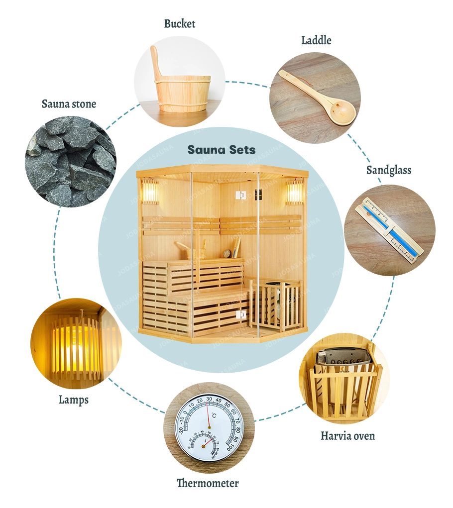 Mais barato Finnish Steam Sauna para 3-4 pessoas fábrica Atacadales Sauna