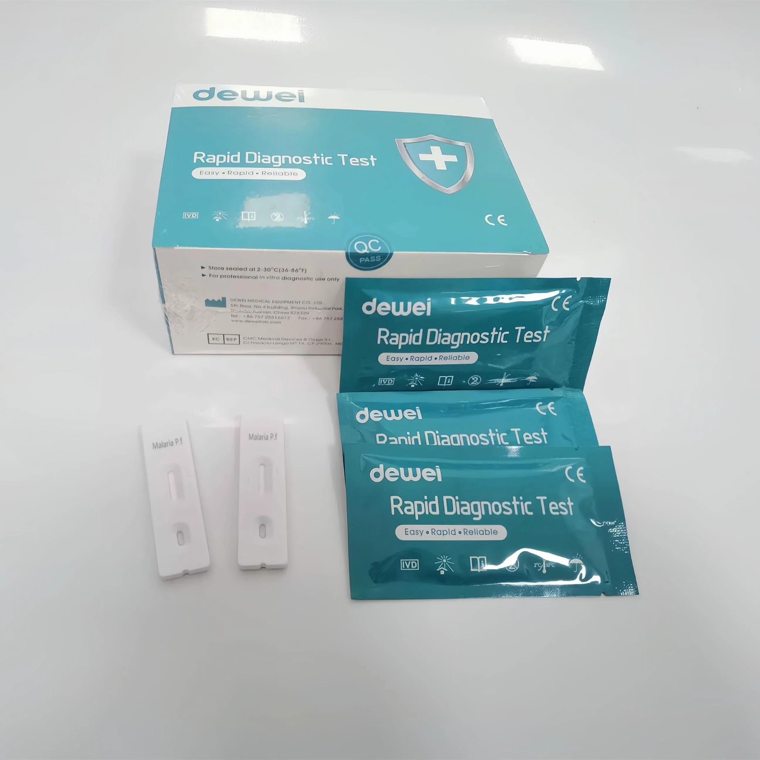 CE One Step Malaria P. F Diagnostic Rapid Test Kit Test