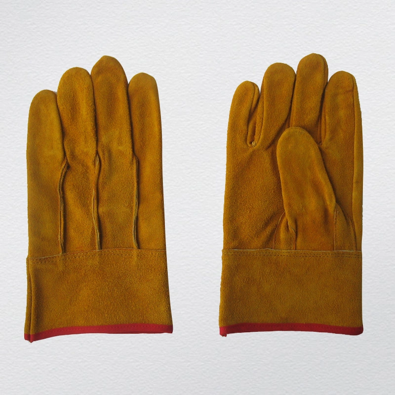 Cow Split Full Leather Straight Thumb Welding Work Glove