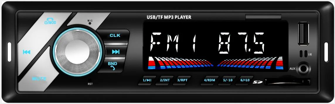 Carro Car Audio de alta qualidade MP3 com ecrã LCD USB Bluetooth