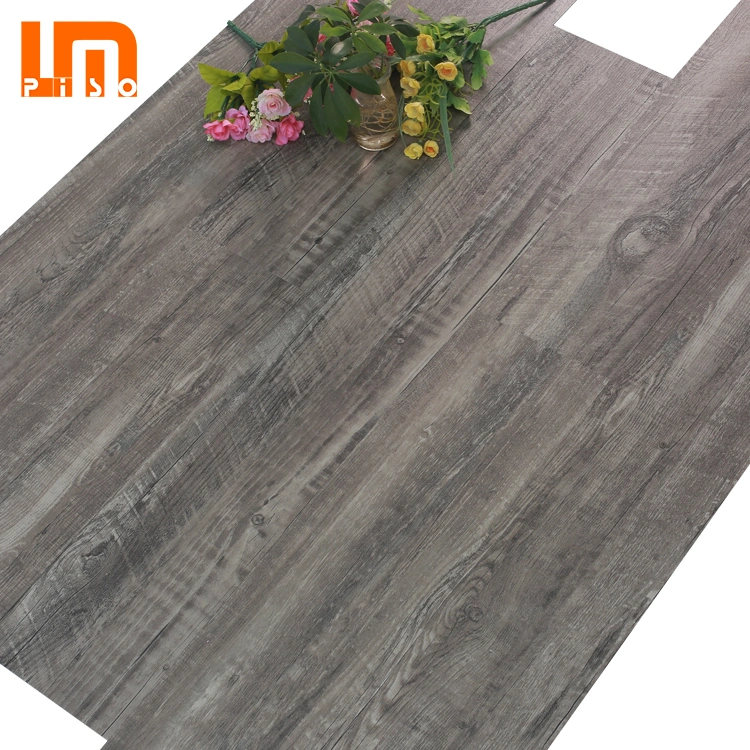 High Quality Indoor 4mm 4.5mm 5mm Gray Grey Color Waterproof Virgin Wood Design Vinyl Plank PVC Laminated Flooring Tiles/ Spc Rvp Click Flooring China Supplier