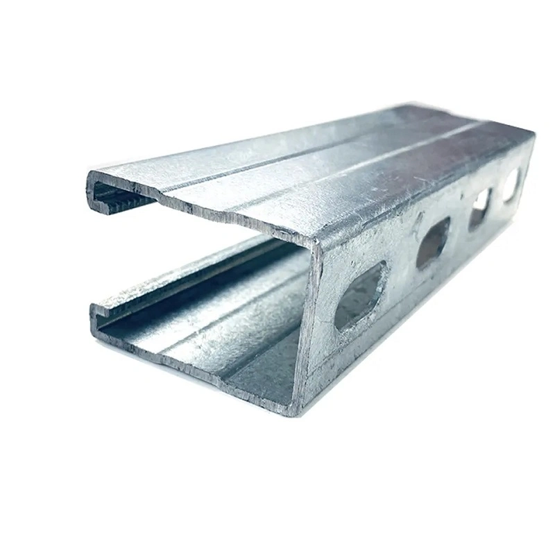 41mm X 21mm Metal Cable Tray Support System HDG Slotted C Support Slotted C Channel Strut Support