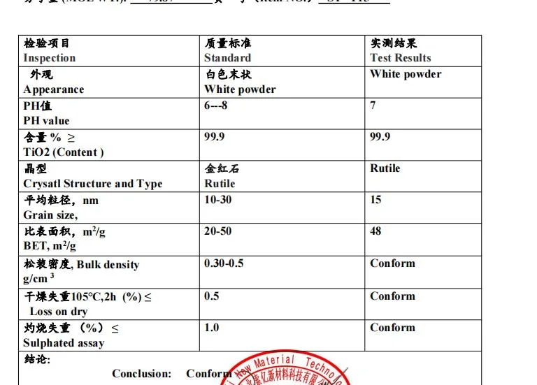 Sy High Purity High quality/High cost performance  Best Price Nano Titanium Oxide