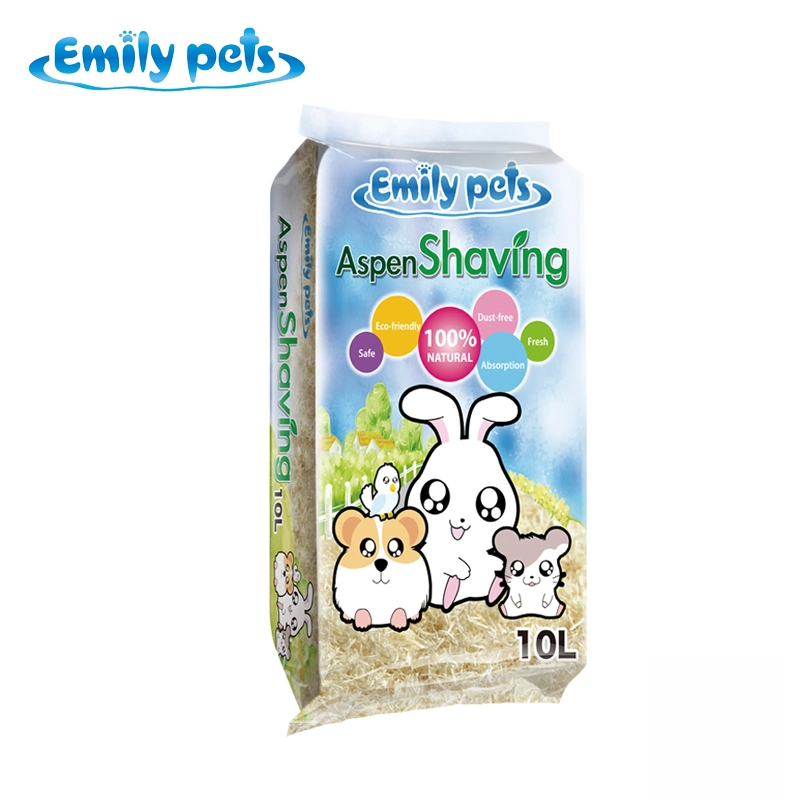 Emily mascotas alimentación de la fábrica de pequeños animales Aspen Natural Odorless-Safe ropa de cama Ropa de cama de hámster el afeitado