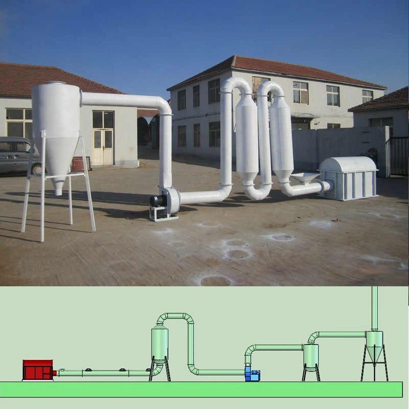 Débit d'air, sécheur d'équipement de séchage pour la biomasse de sciure de bois
