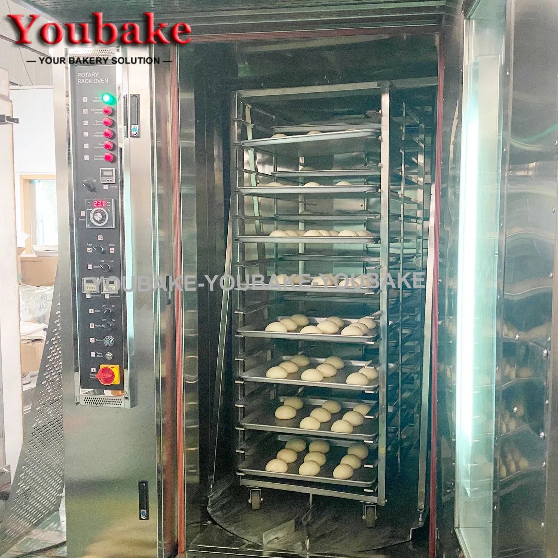 Commercial Bread Baking Oven Bakery Machinery 16 32 Trays Rotary Bread Rack Oven / Bakery Equipment / Rotating Baking Oven