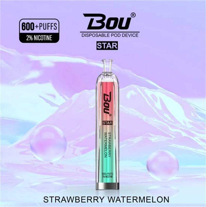 Одноразовые кольца Vape Bou Star 600 оптом Китай Завод 2 мл E Liquid 20 Flavors Vaper Disposable Vape Puff Bar