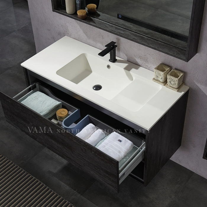 Vama 1200mm LED Light Mirror Cabinet Melamine Bathroom Vanities Bathroom Sets 773048